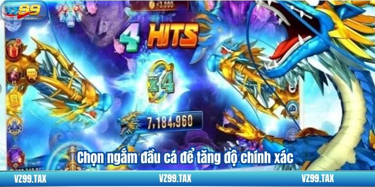 Bắn Cá Rikvip VZ99: Đại Chiến Dưới Biển Và Thưởng Lớn 5 Chọn ngắm đầu cá để tăng độ chính xác